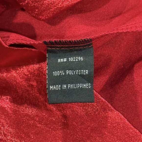NWT Y2K Babydoll Red Satin Sleeveless Holiday Womens Dress Size 12 - Picture 9 of 13